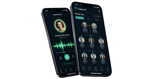 Legacy AI Mobile App Interface